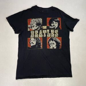 The Beatles Graphic T-shirt Women Small Black Short Sleeve Music